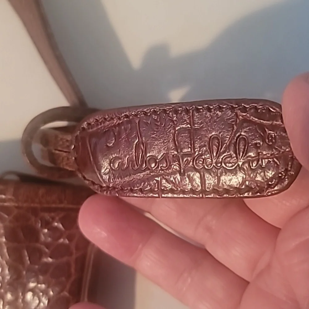CARLOS FALCHI Embossed Leather Bag